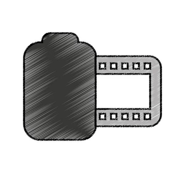 Geïsoleerde fotopictogram roll — Stockvector