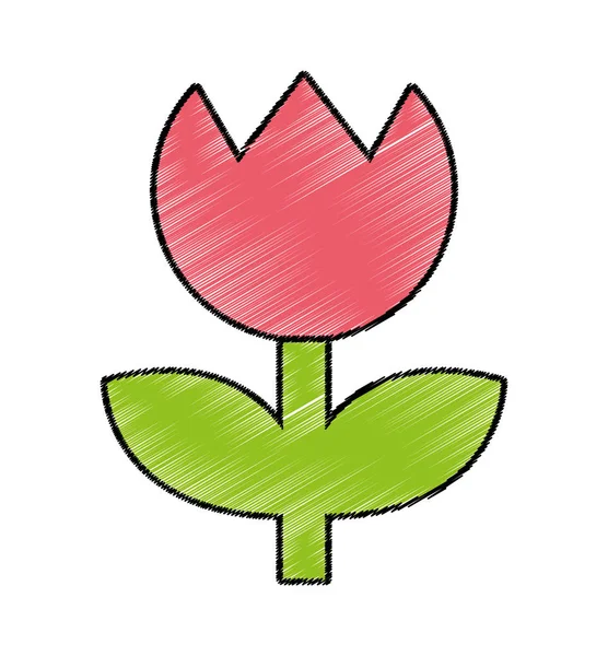 Ros blomma symbol redigera ikon — Stock vektor