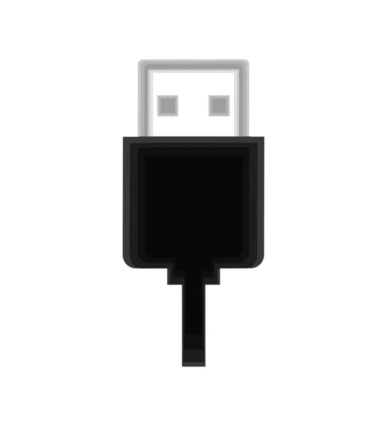 Connecteur USB icône isolée — Image vectorielle