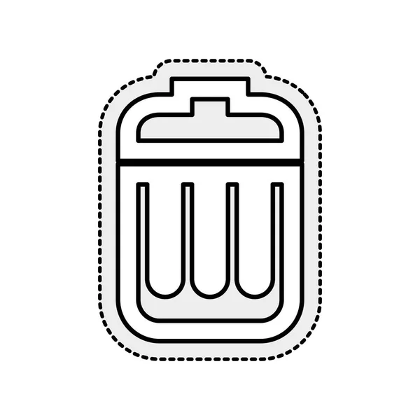 Recycle Bin geïsoleerde pictogram — Stockvector