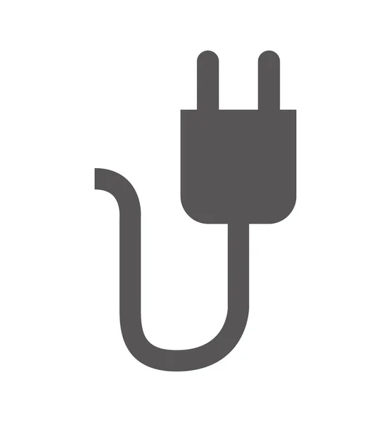 Enchufe conector energía aislado icono — Archivo Imágenes Vectoriales