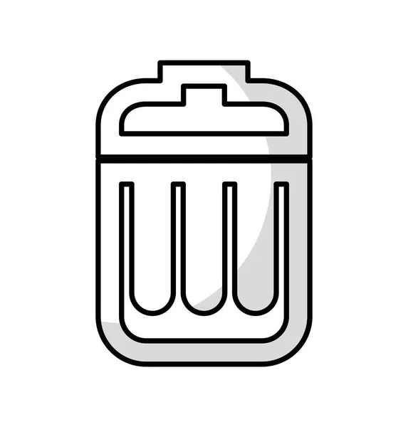 Recycle Bin geïsoleerde pictogram — Stockvector