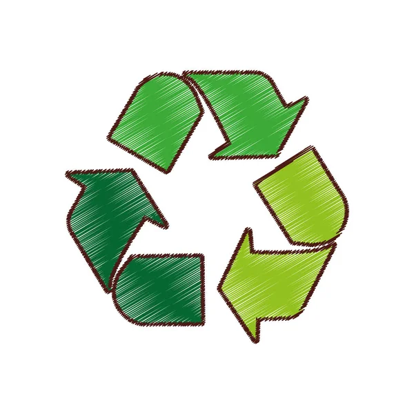 Flèches recycler symbole icône isolée — Image vectorielle