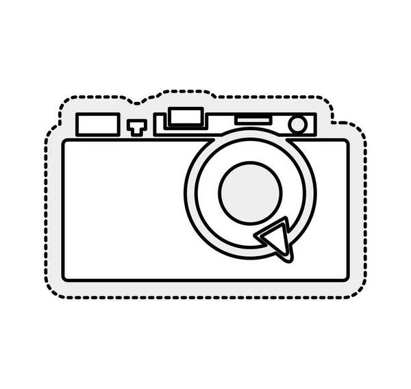 Cámara fotográfica aislado icono — Vector de stock