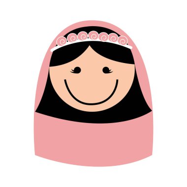 karısı karakter izole simgesi