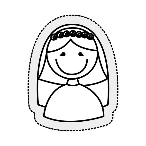 Wife character isolated icon — Stock Vector
