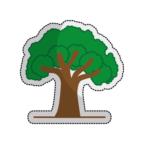 Tree plant silhouette isolated icon — Stock Vector