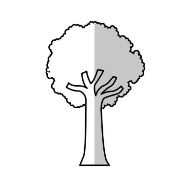 ağaç bitki siluet izole simgesi