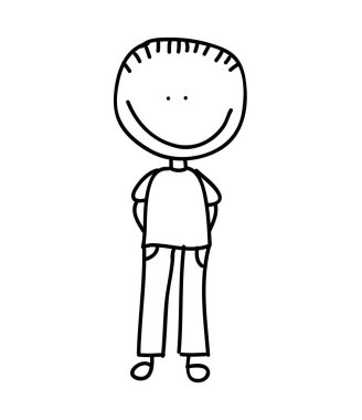 sevimli çocuk karakter simgesi