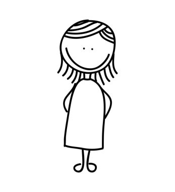 gebelik ana karakter izole simgesi