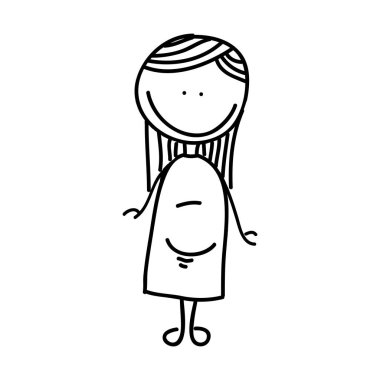 gebelik ana karakter izole simgesi