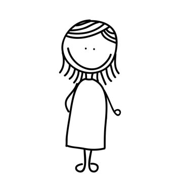 gebelik ana karakter izole simgesi