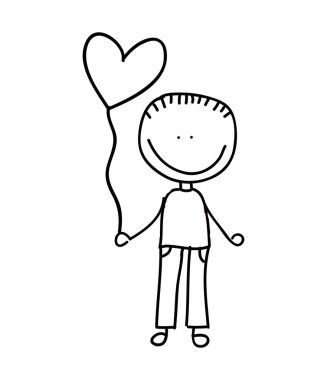 sevimli çocuk karakter simgesi