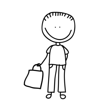 sevimli çocuk karakter simgesi