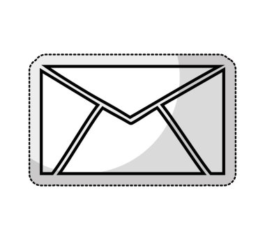 Zarf posta düz simgesi