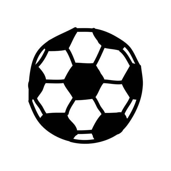 Soccer balloon drawing isolated icon — Stock Vector