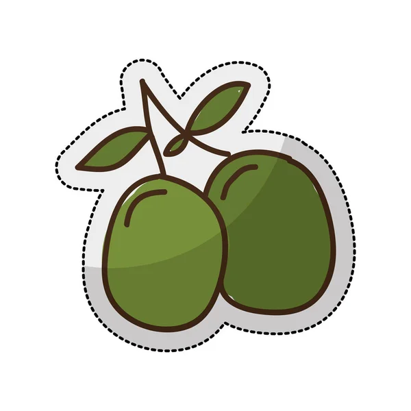Оливкова рослина ізольована ікона — стоковий вектор