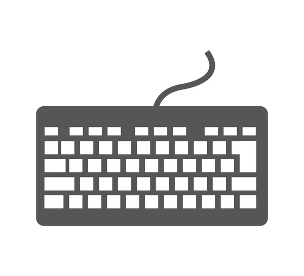 Teclado hardware aislado icono — Archivo Imágenes Vectoriales