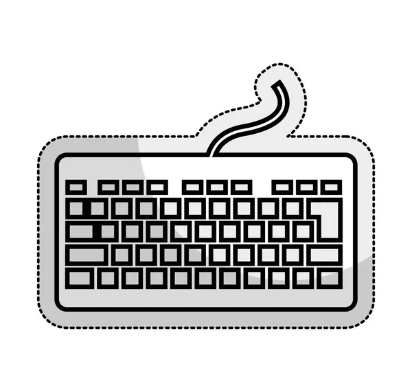 Teclado hardware aislado icono — Archivo Imágenes Vectoriales