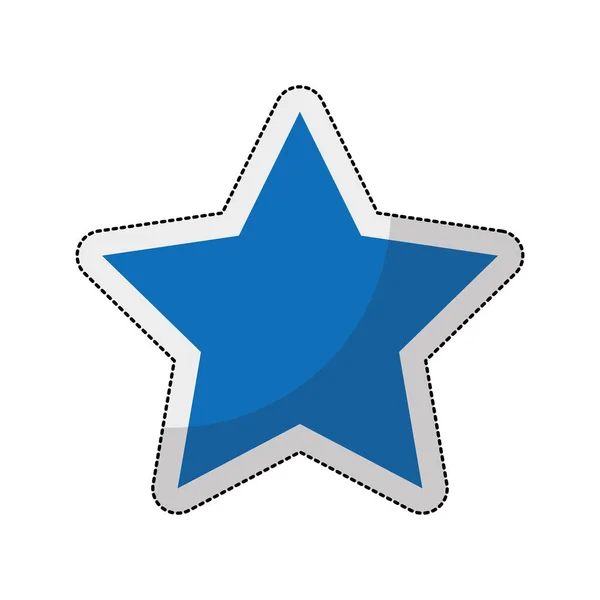Csillag dekoratív elszigetelt ikon — Stock Vector