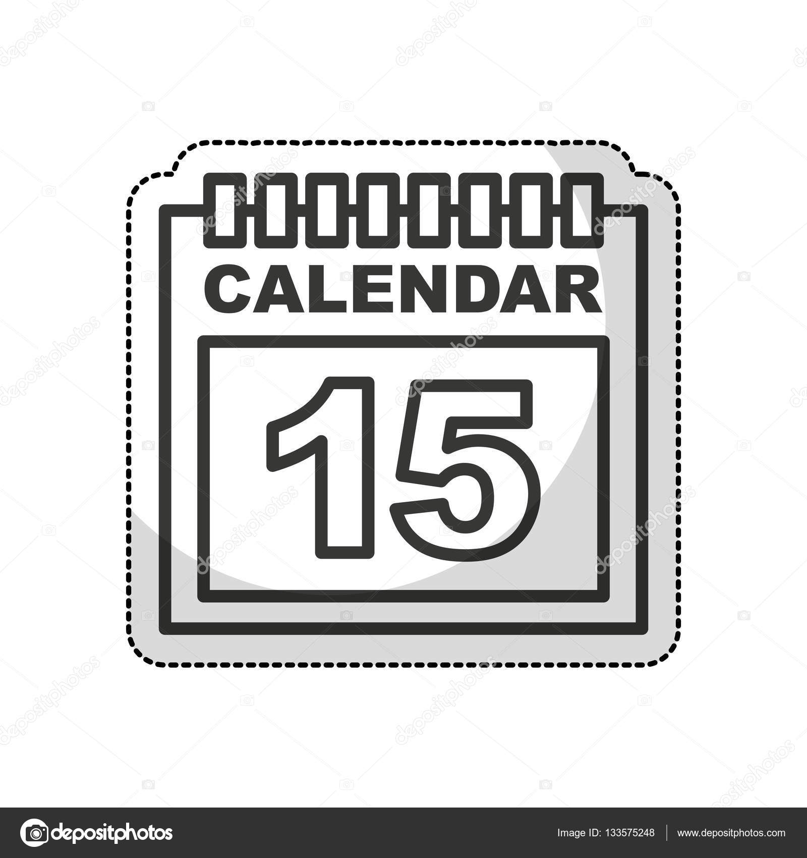 Calendar reminder isolated icon Stock Vector Image by ©yupiramos 133575248