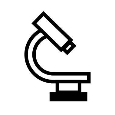 mikroskop laboratuvar izole simgesi