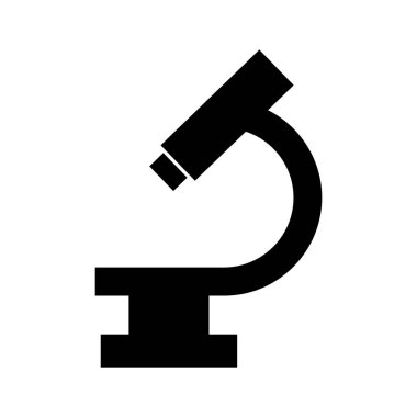 mikroskop laboratuvar izole simgesi