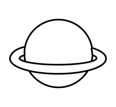 Satürn gezegeni izole simgesi