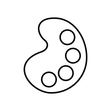 Palet boya izole simgesi