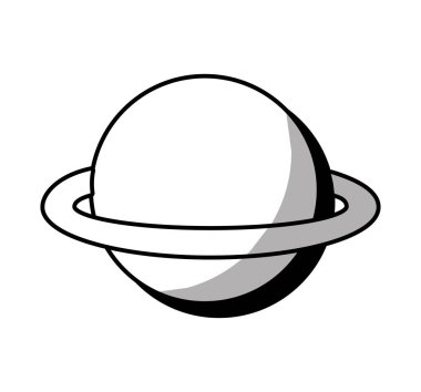 Satürn gezegeni izole simgesi