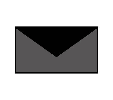 Zarf posta düz simgesi