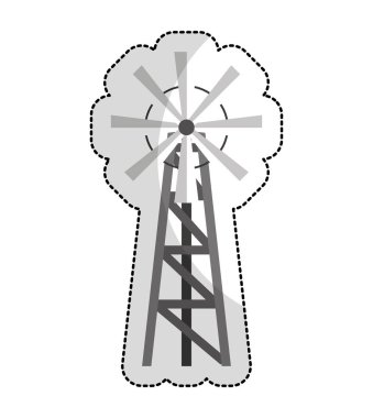 yel değirmeni çiftliği izole simgesi