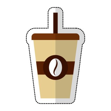 Kahve içecek cam izole kutsal kişilerin resmi