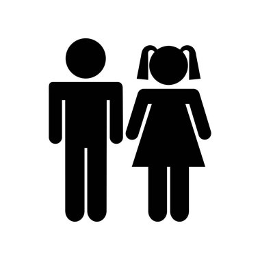 aile anne siluet izole simgesi