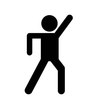 adam siluet izole simgesi