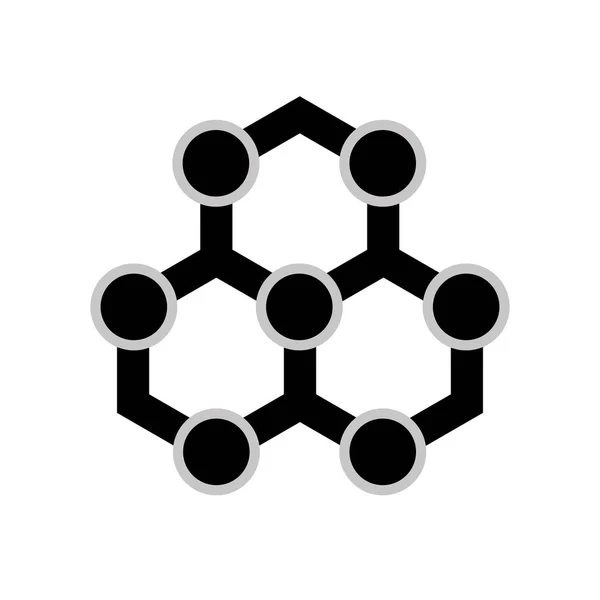 Estructura de la molécula icono aislado — Vector de stock
