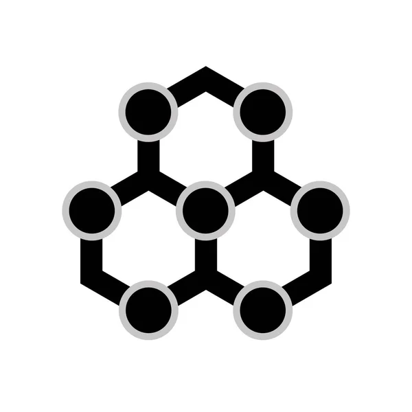 Изолированная икона молекулярной структуры — стоковый вектор