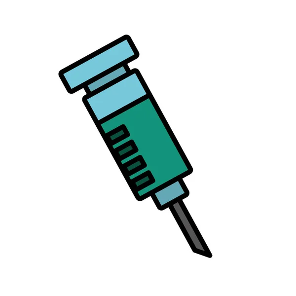 Syringe medical isolated icon — Stock Vector