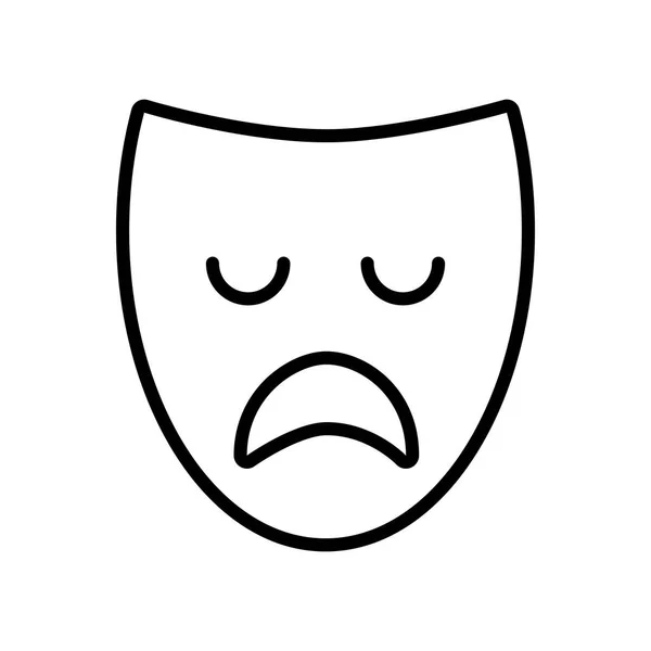 Máscara de teatro ícone clássico —  Vetores de Stock