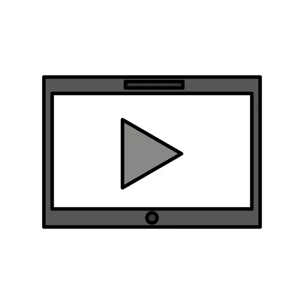 Ikona na białym tle odtwarzacz wideo — Wektor stockowy