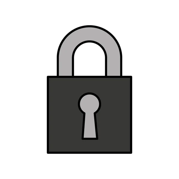 Bezpečné izolované ikona visacího zámku — Stockový vektor