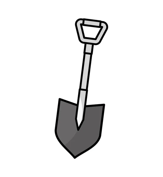 Shovel tool isolated icon — Stock Vector