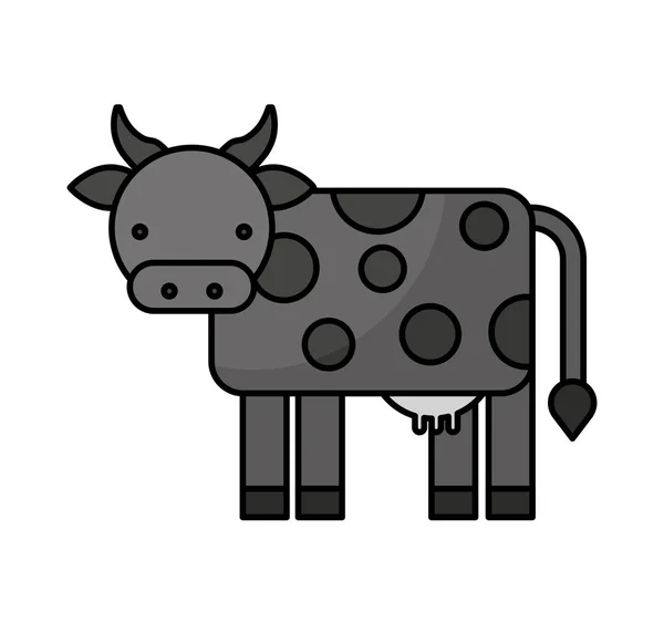 Kuh isoliert Ikone — Stockvektor
