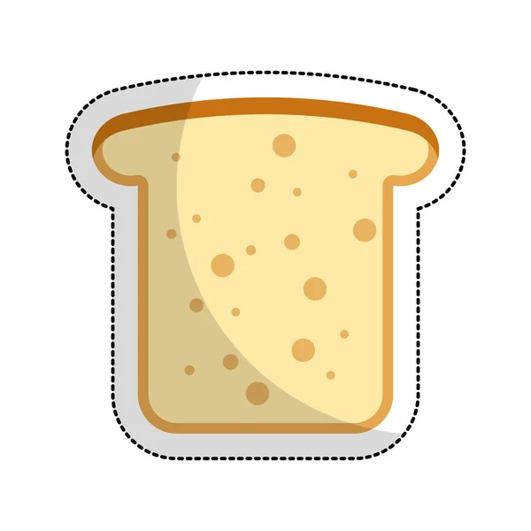Μεμονωμένο εικονίδιο φέτα ψωμί — Διανυσματικό Αρχείο