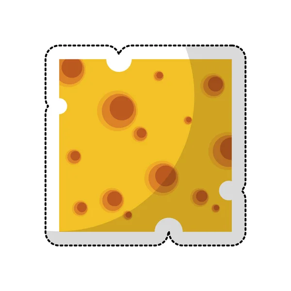 Ikona na białym tle plasterek sera — Wektor stockowy