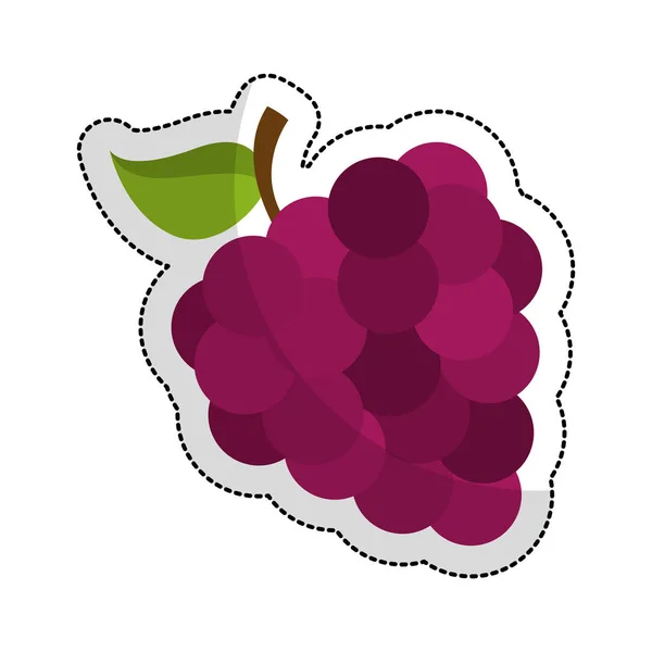 Icono de la fruta fresca uvas — Vector de stock
