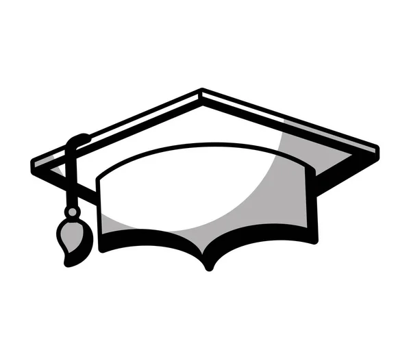 Sombrero de graduación icono aislado — Vector de stock