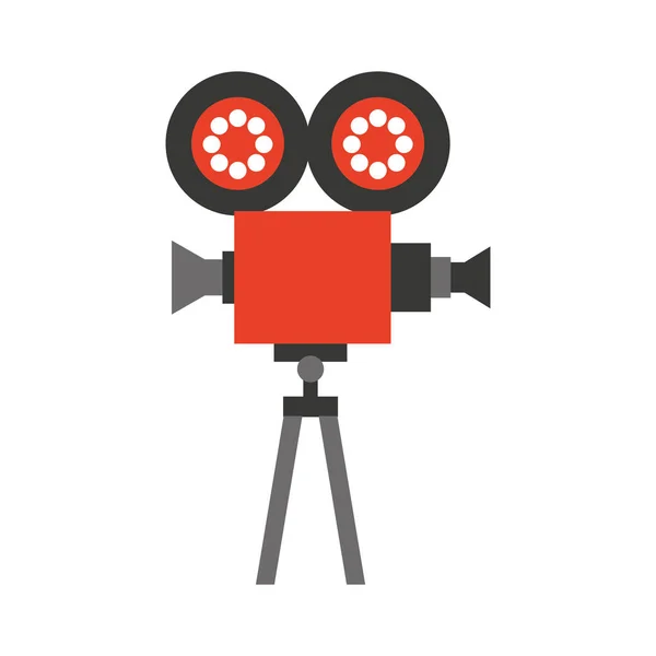 Video kamera izole simgesi — Stok Vektör
