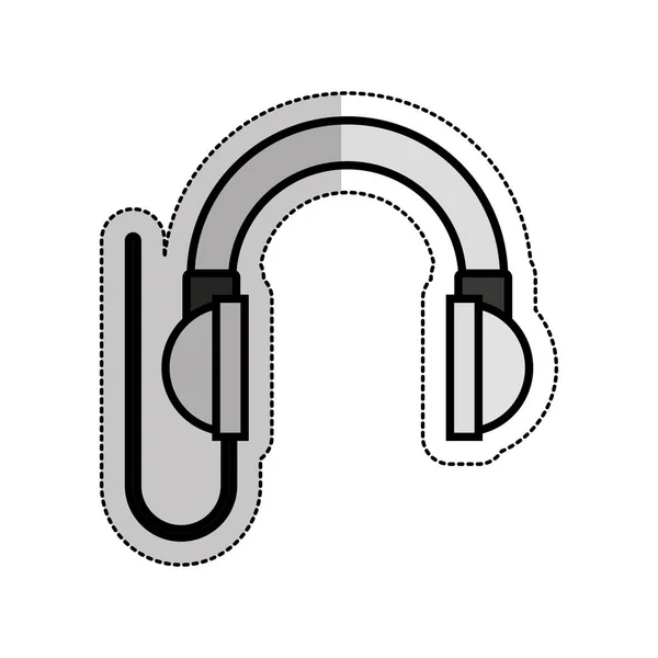耳机音频设备隔离的图标 — 图库矢量图片