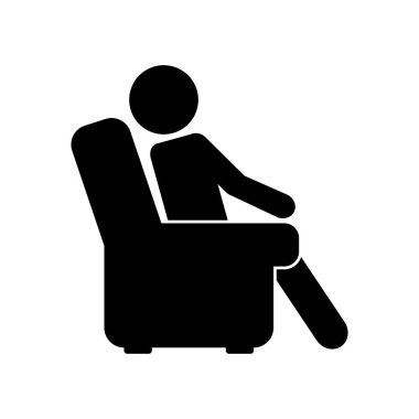 adam siluet izole simgesi